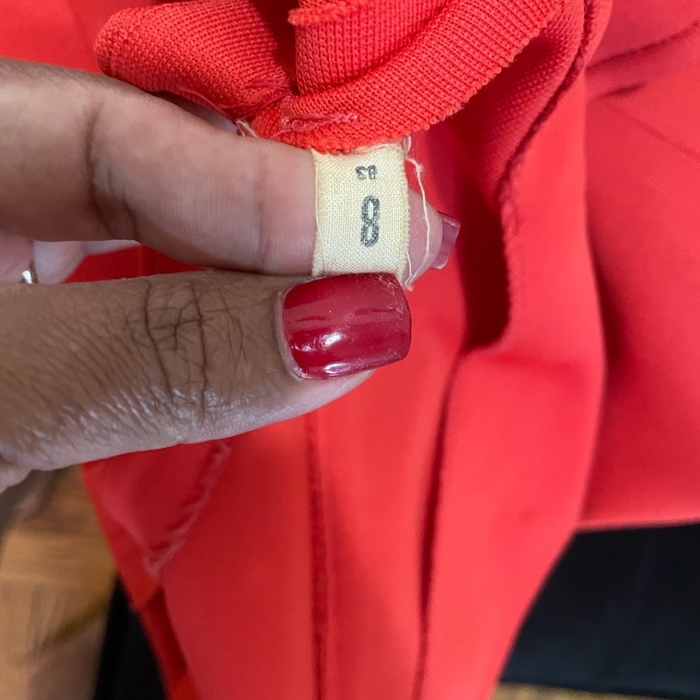 Kimbely Red vintage Sleeveless Button-Up Vest with Belt - Picture 6 of 15